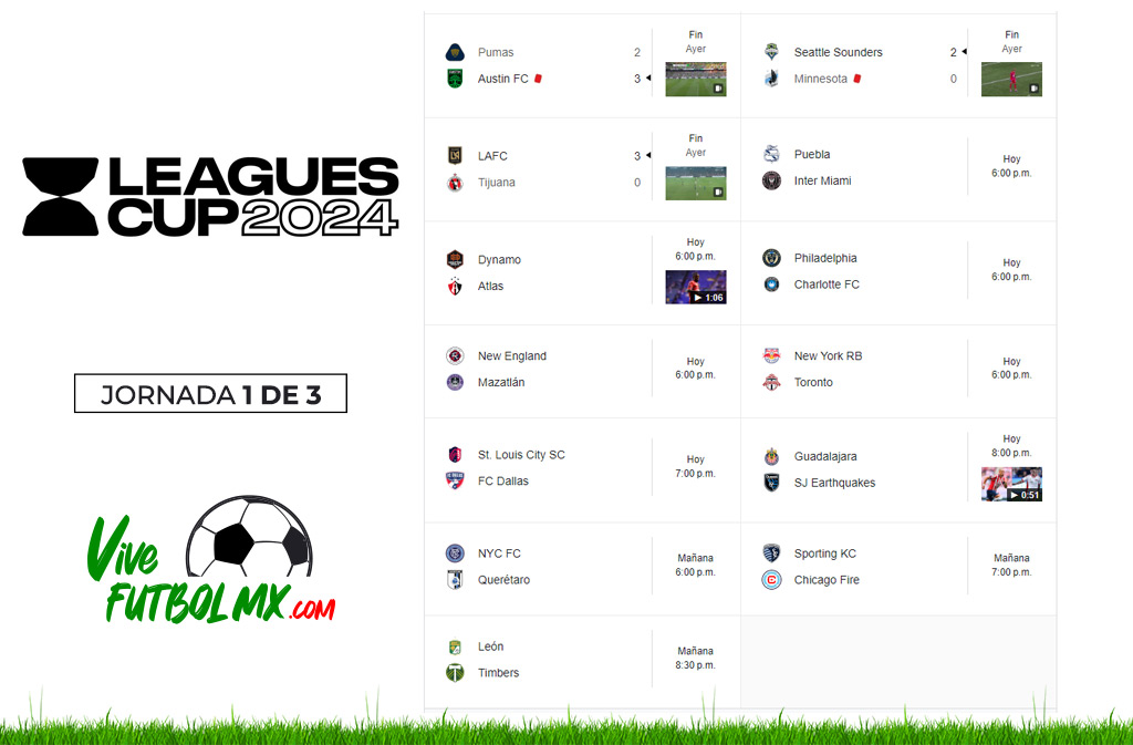 Jornada 1 de 3 – Leagues Cup 2024